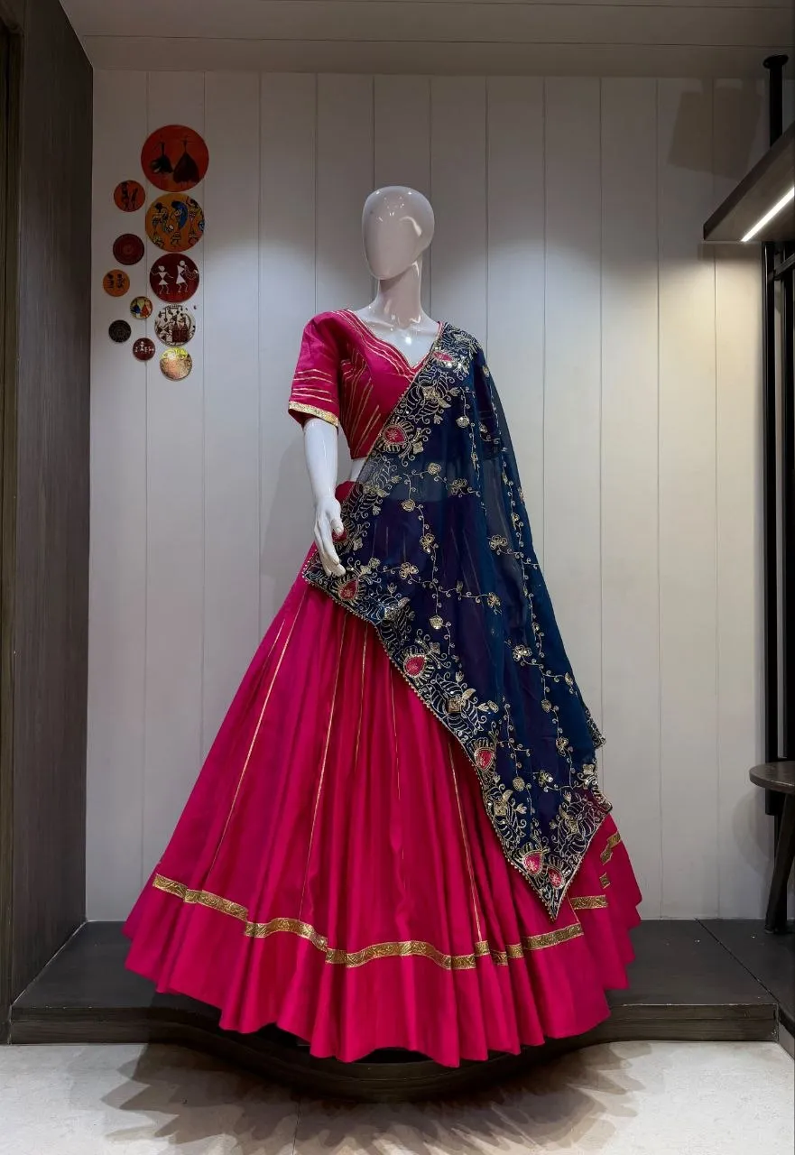 Juhi Roman Silk Navratri Lehenga Choli Wholesale Supplier