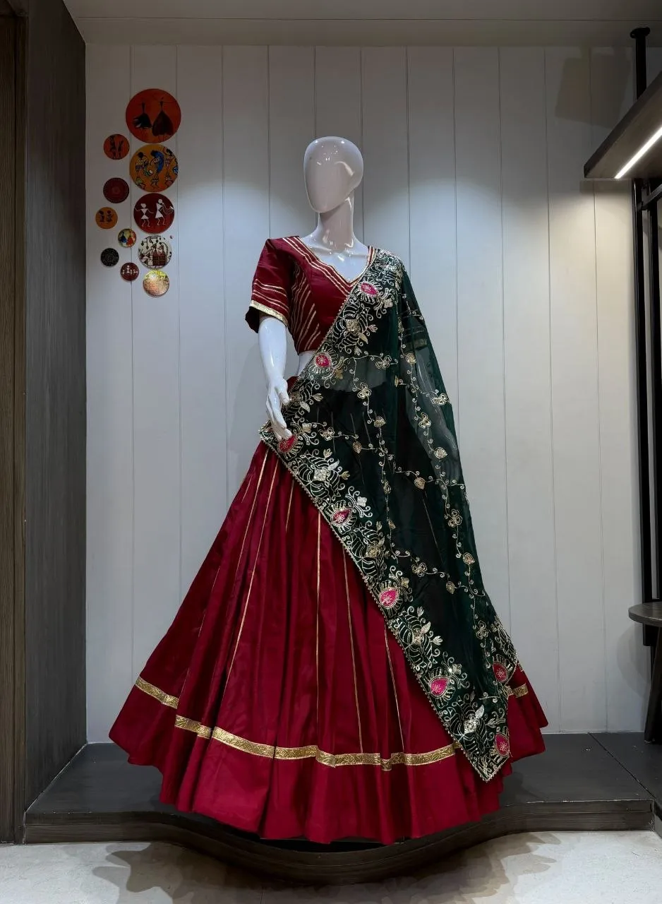Juhi Roman Silk Navratri Lehenga Choli Wholesale Supplier