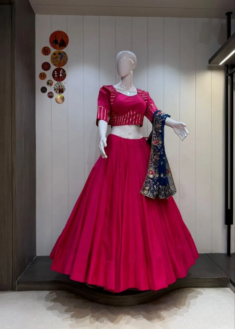 Juhi Roman Cotton Silk Lehenga Choli Wholesale Supplier