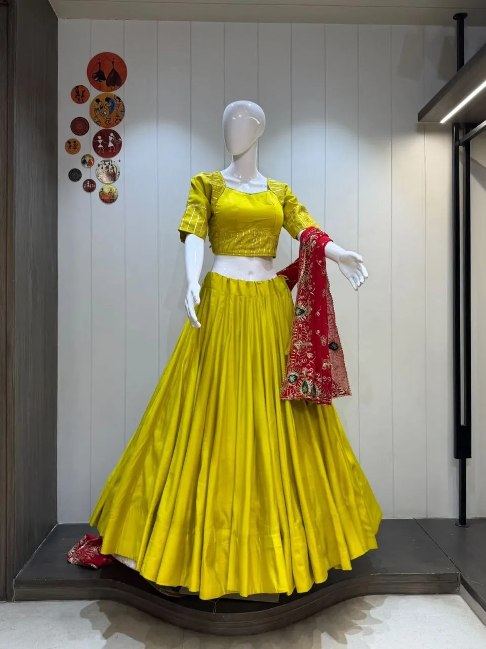 Juhi Roman Cotton Silk Lehenga Choli Wholesale Supplier