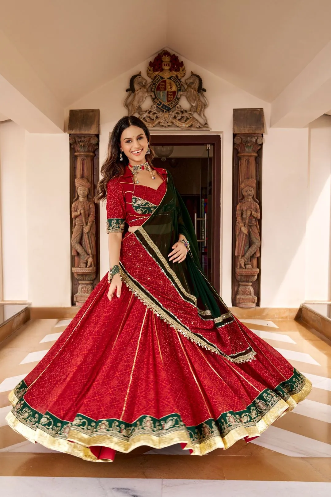 Launching WMN 1777 Georgette With Bandhej & Gota Patti Work Navratri Special Lehenga Choli Wholesale 2026