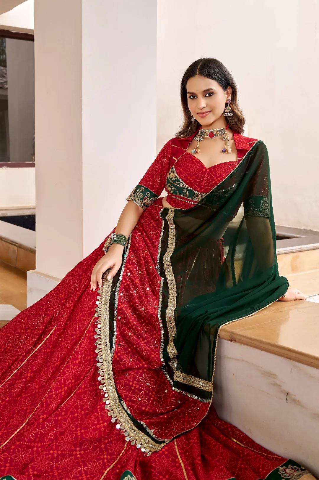 Launching WMN 1777 Georgette With Bandhej & Gota Patti Work Navratri Special Lehenga Choli Wholesale 2026
