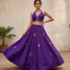 Juhi Pure roman silk with heavy mirror work Lehenga Choli Wholesale