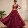 Juhi Pure roman silk with heavy mirror work Lehenga Choli Wholesale