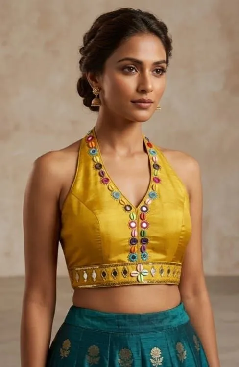 Juhi Pure roman silk with heavy mirror work Lehenga Choli Wholesale