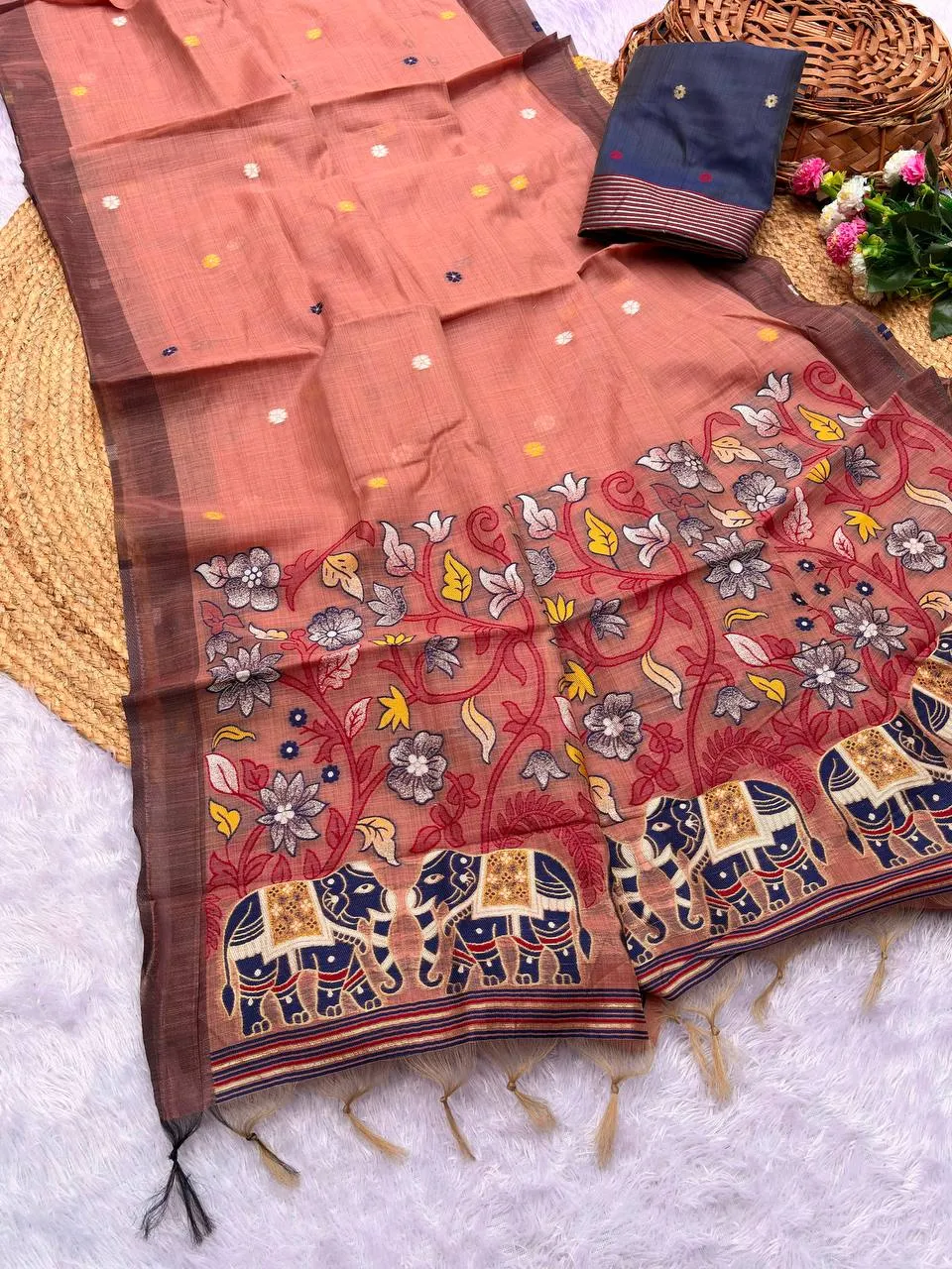 Stylish MHV Pure Jamdani Silk Saree Wholesale Supplier 2026