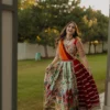 C585 201 Heavy Muslin Cotton With Mirror Work Navratri Lehenga Chaniya Choli Wholesale