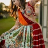 C585 201 Heavy Muslin Cotton With Mirror Work Navratri Lehenga Chaniya Choli Wholesale
