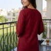 Shiv 1061 Roman Silk with Embroidery Work Short Kurti Wholesale Supplier