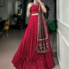 WMN 1738 Rayon With Mirror Work Lehenga Chaniya Choli Wholesale Supplier
