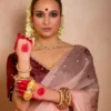 WMS Dana Flower Work Organza Saree Wholesale Supplier