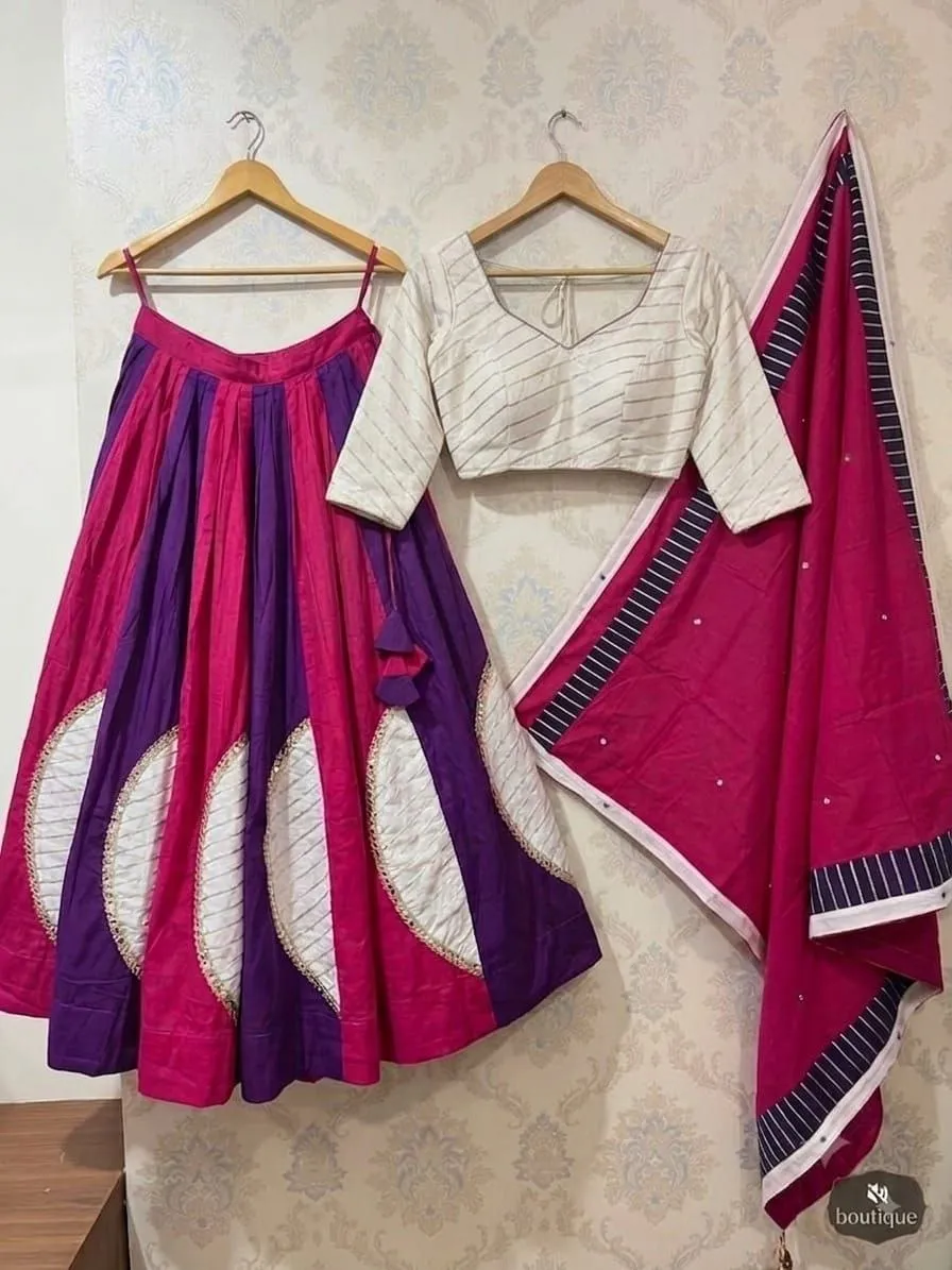 Juhi Pure roman silk Lehenga Choli Wholesale Supplier