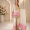Launching BV 491 Star Georgette With Real Mirror Embroidery Work Top Plazzo Dupatta Set Wholesale 2026