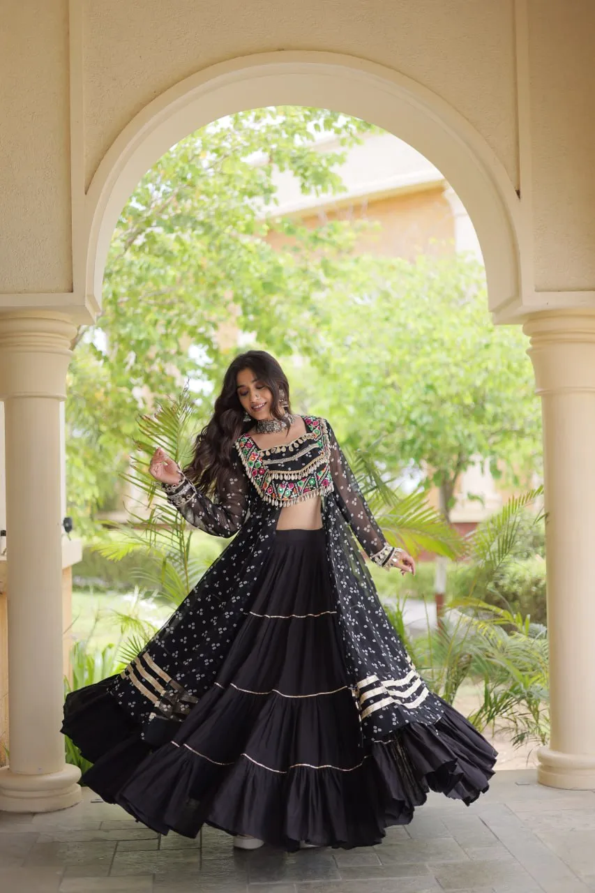 Buy Moni 5081 Kora Cotton Bandhni work with kutchi Work Navratri Lehenga Chaniya Choli Wholesale 2026