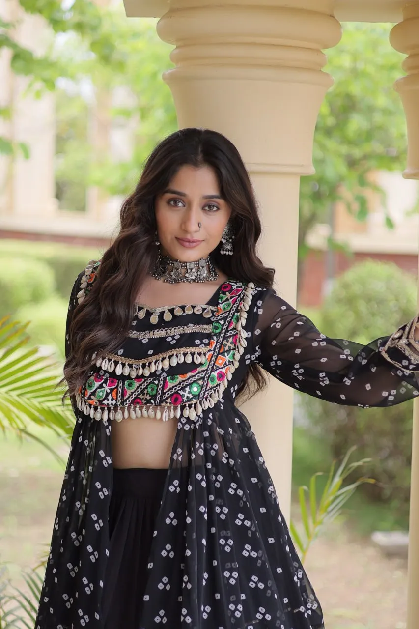 Buy Moni 5081 Kora Cotton Bandhni work with kutchi Work Navratri Lehenga Chaniya Choli Wholesale 2026