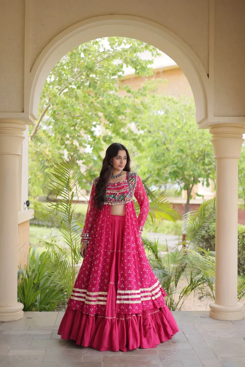 Buy Moni 5081 Kora Cotton Bandhni work with kutchi Work Navratri Lehenga Chaniya Choli Wholesale 2026