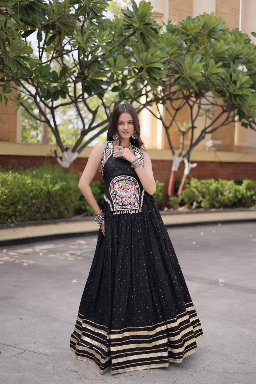 Mohini 7183 Rayon With Gamthi Mirror Work Lehenga Chaniya Choli Wholesale