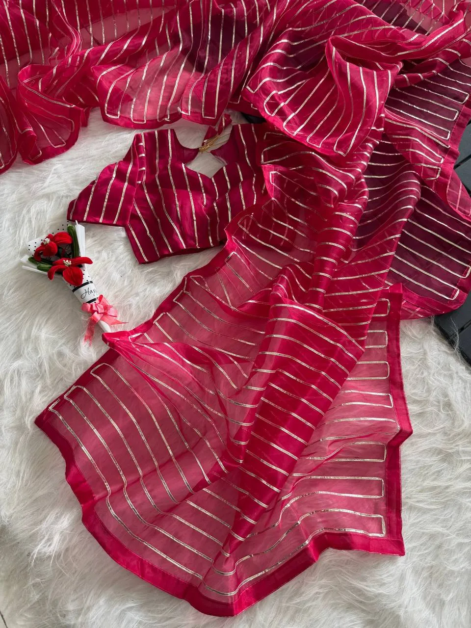 Beautiful MHV Organza Silk Saree Wholesale Supplier 2026