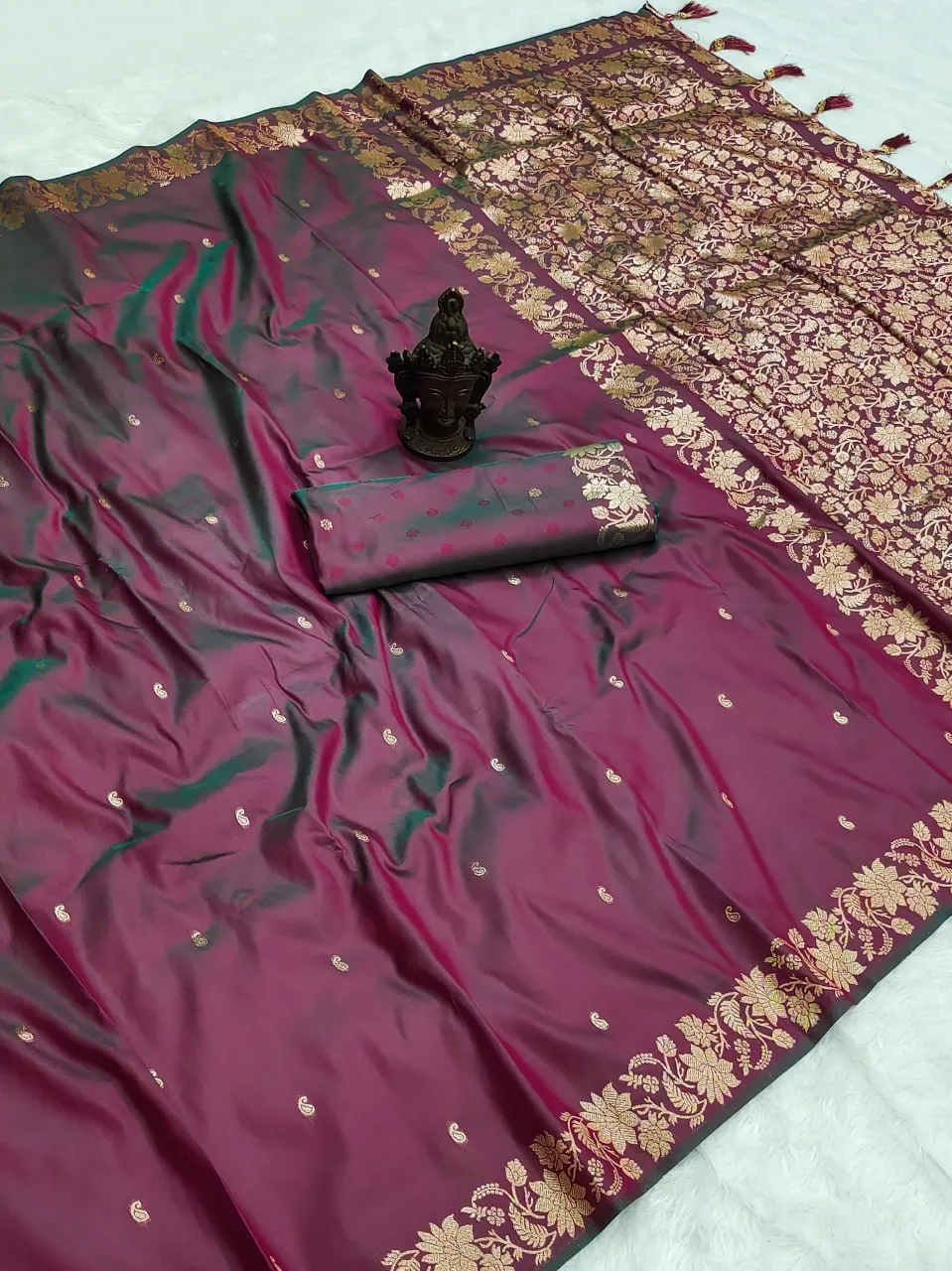 Pooja Pure Banarasi Silk Saree With Rich Pallu Wholesale Surat