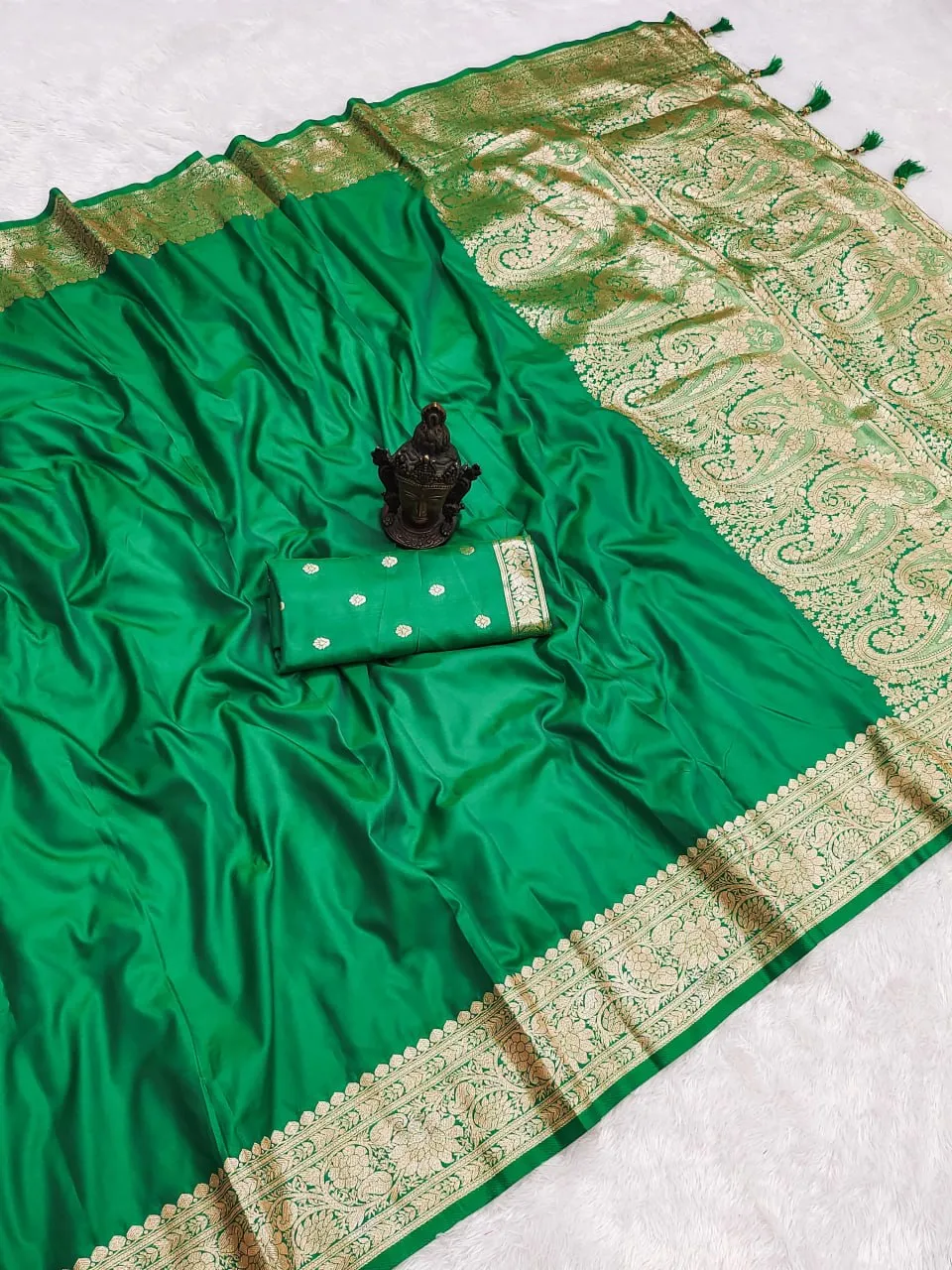 Buy Pooja Pure Banarasi Silk saree Heavy Weaving Design Wholesale 2026