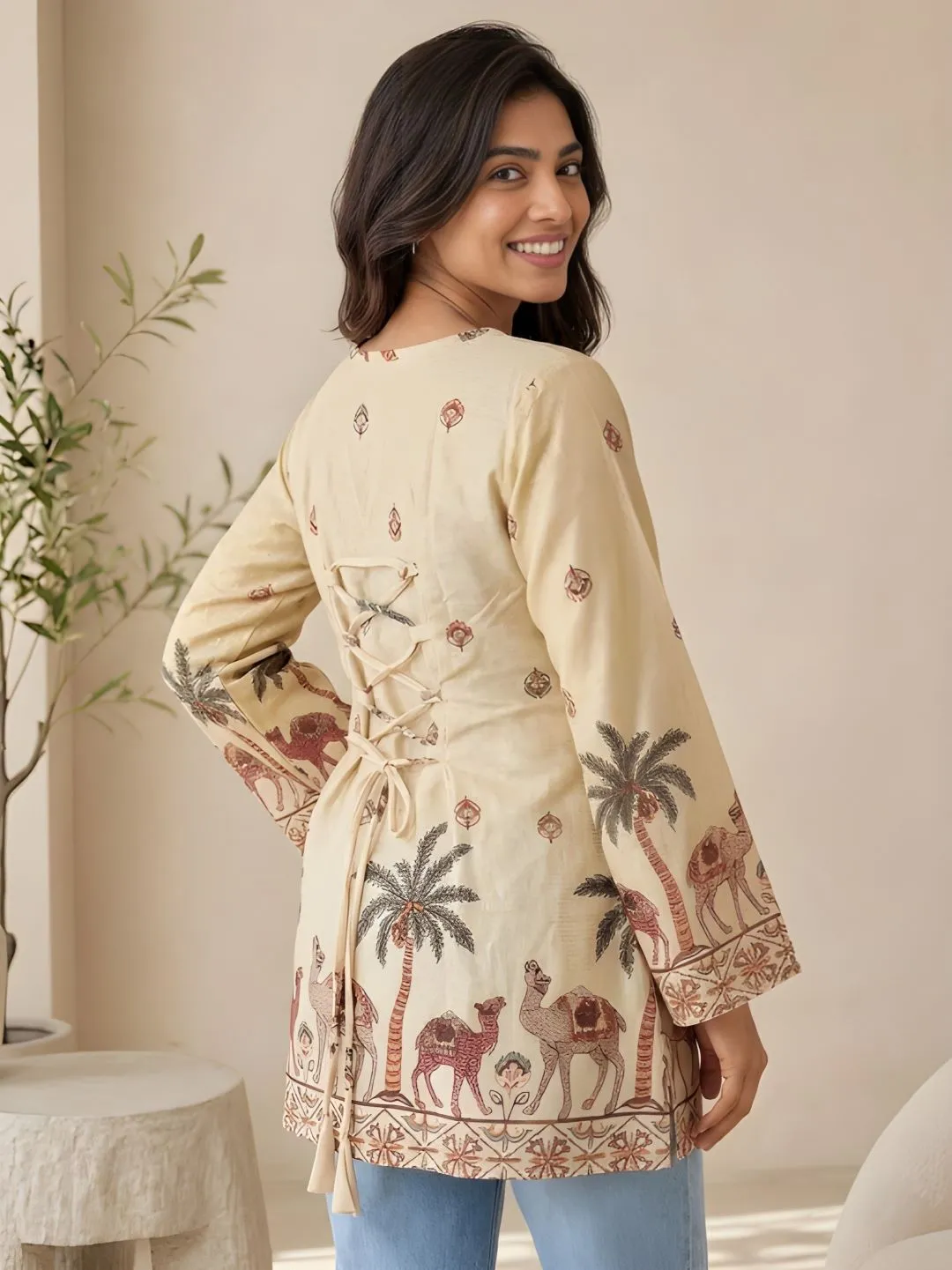 Beautiful Shiv 1070 Cotton Kalamkari Short Kurti Wholesale Exporter 2026