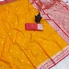 Buy Pooja Pure Soft Banarasi Silk saree With Zari weaving Wholesale 2026