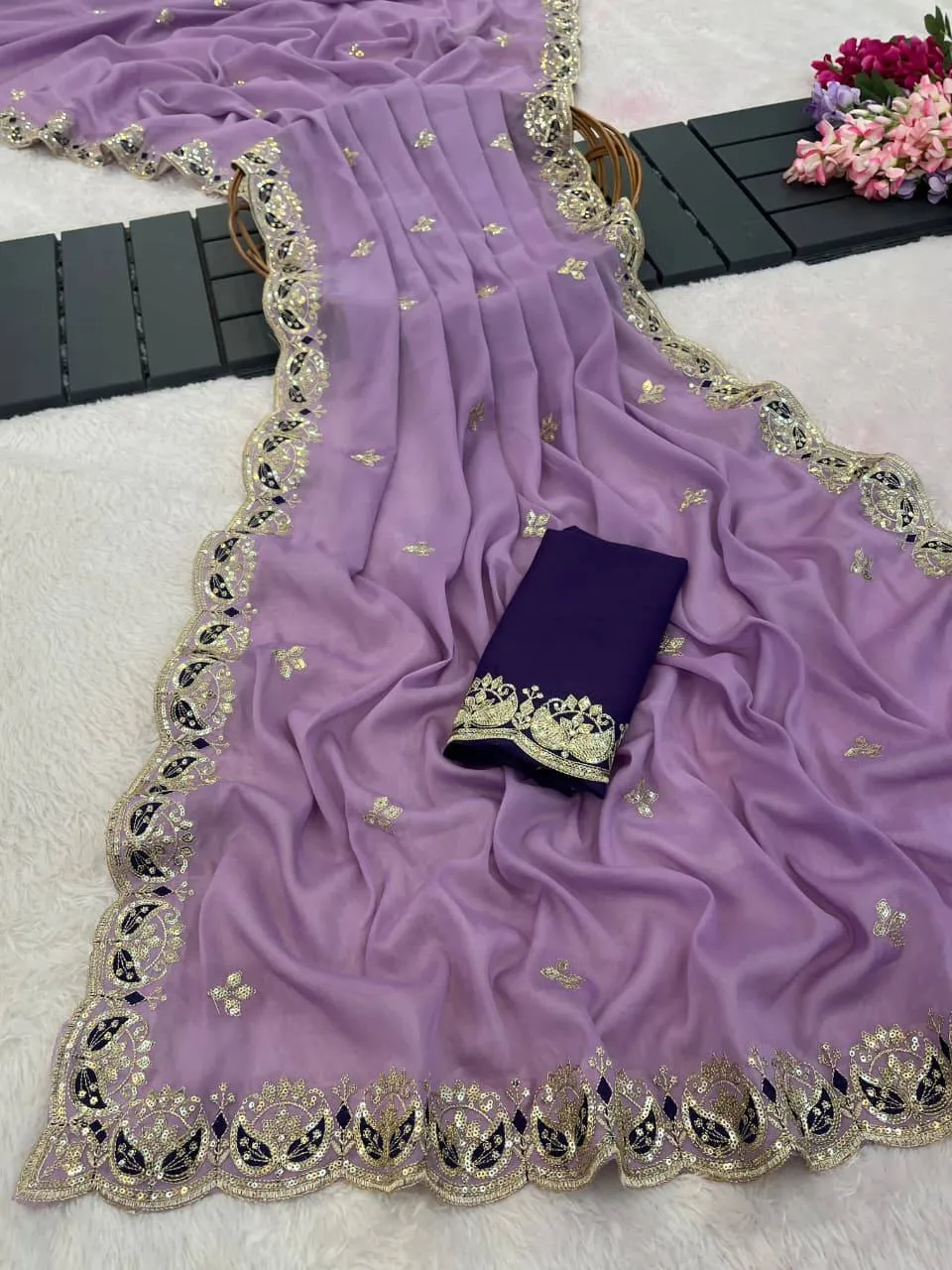 Launching Kusum 899 Georgette silk and zari embroidery work with Cutwork Saree Wholesale Surat 2026