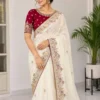 Kusum 907 Star Georgette With Embroidery Work Saree Wholesale