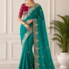 Latest Kusum 907 Star Georgette With Embroidery Work Saree Wholesale 2026