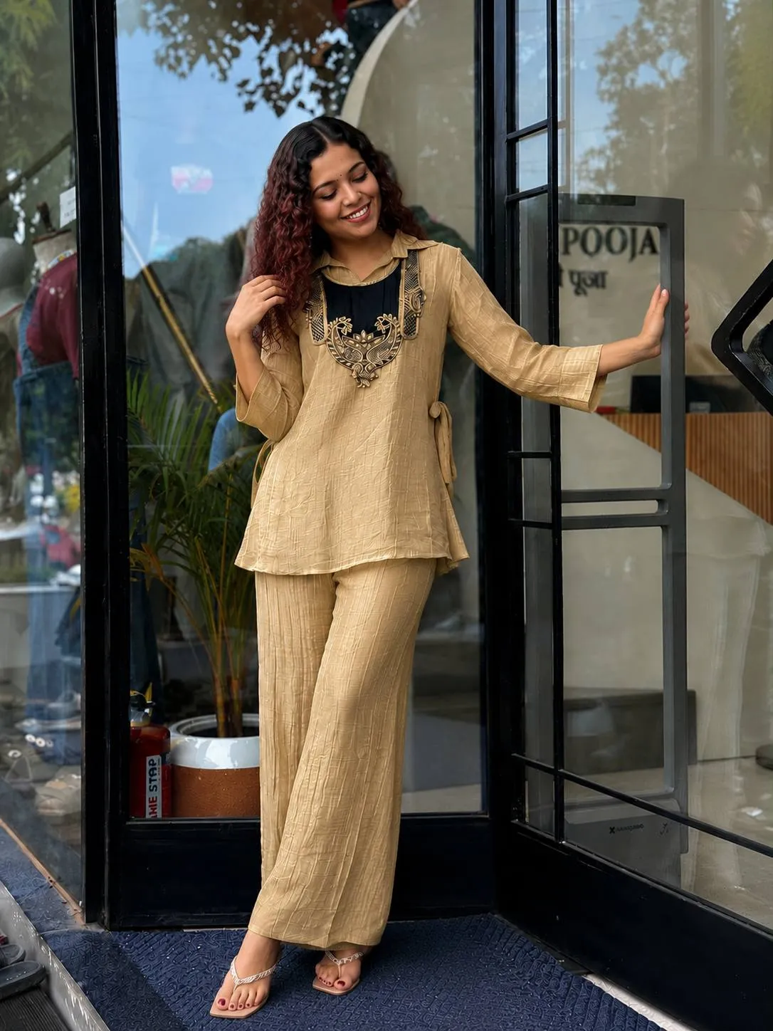 Launching C585 248 crunchy silk Embroidery Work With Handwork Co ord set Wholesale 2026