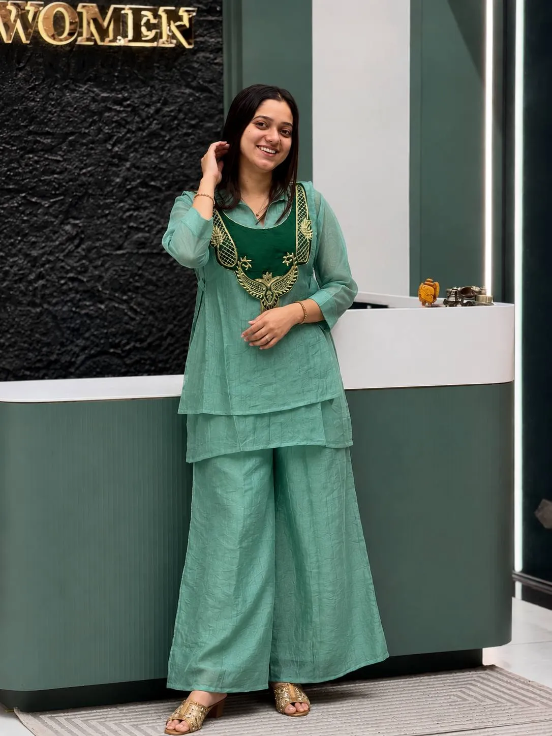 Launching C585 248 crunchy silk Embroidery Work With Handwork Co ord set Wholesale 2026