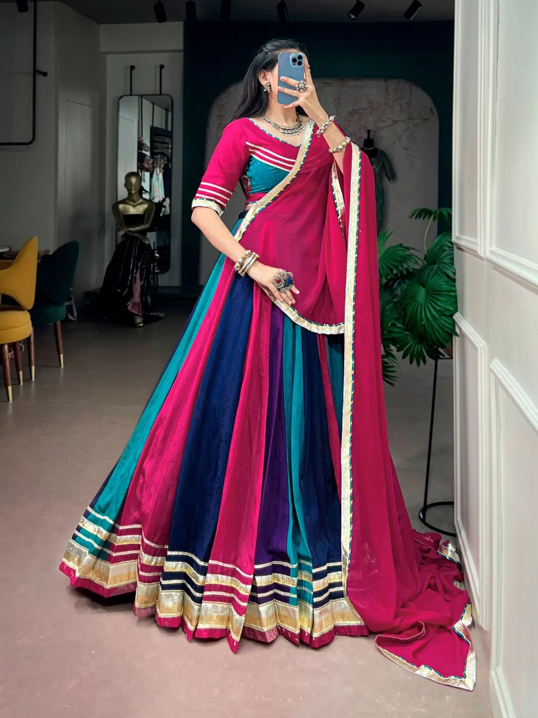 Launching WMN 1772 Chinon With Gotta Patti work Navratri Lehenga Choli Wholesale 2026