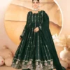 STD 6139 Star Georgette With Embroidered Work Anarkali Top Pant Dupatta Set Wholesale