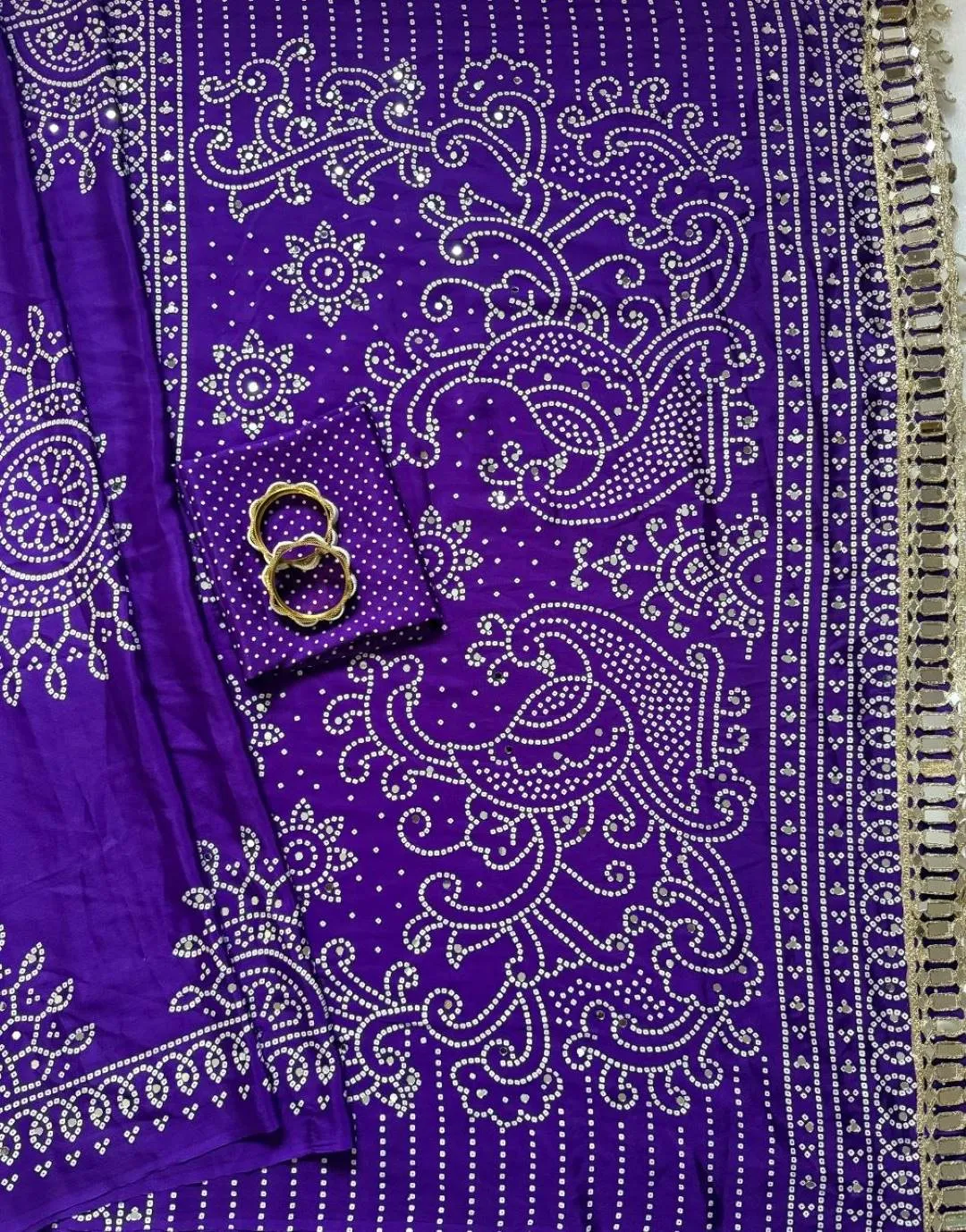 Stylish RGS Pure Ajrakh Silk With Mirror Work Saree Wholesale Supplier 2026