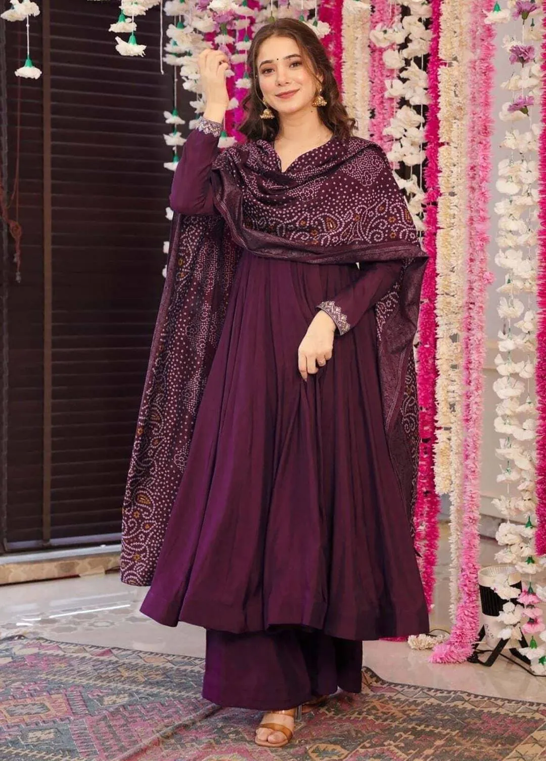 Buy FFD Vichitra With Embroidery Anarkali Plazzo Dupatta Set Wholesale Supplier 2026