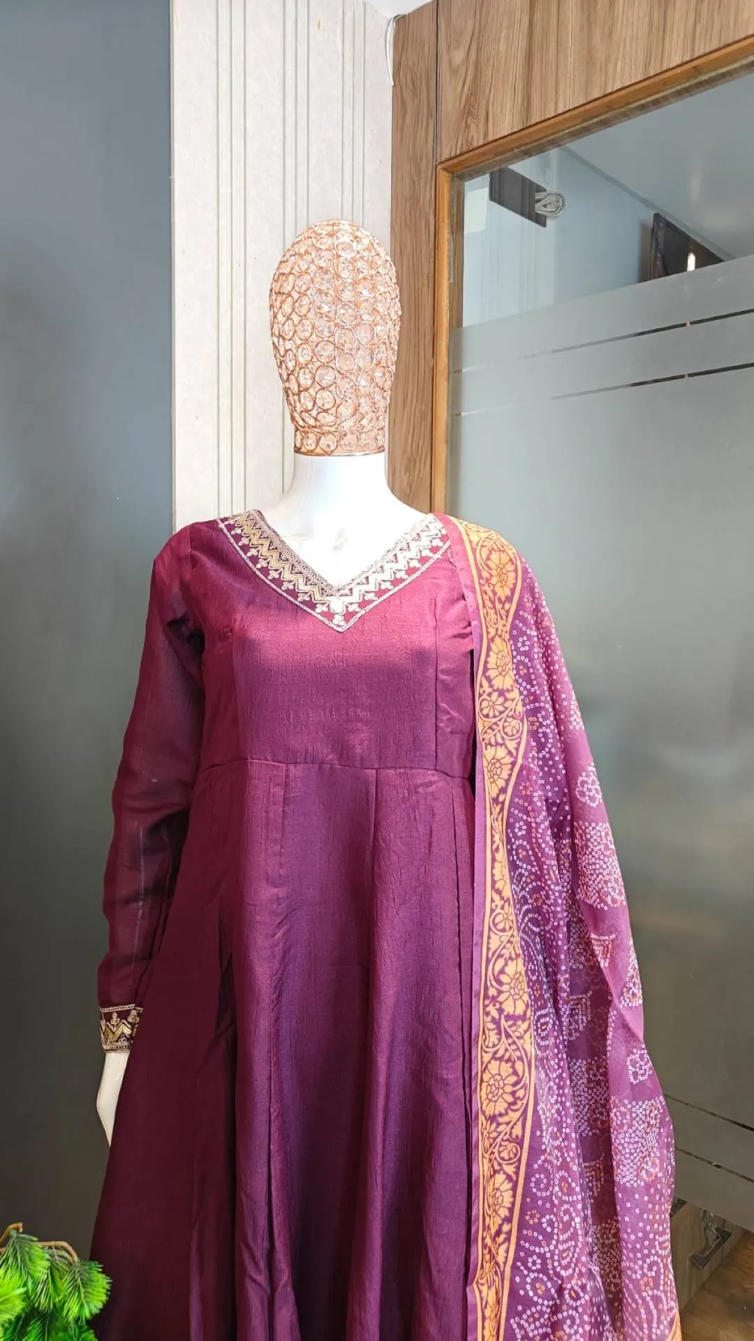 Buy FFD Vichitra With Embroidery Anarkali Plazzo Dupatta Set Wholesale Supplier 2026