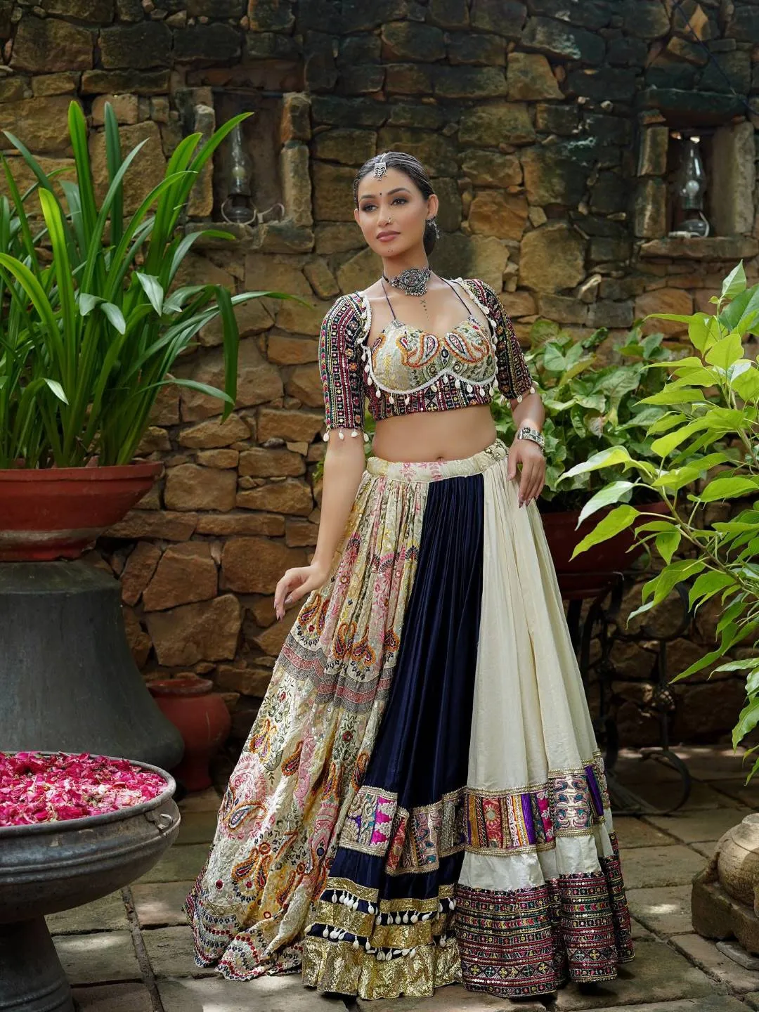 Beautiful C585 206 Heavy Muslin Cotton With Mirror Work Navratri Lehenga Choli Wholesale 2026