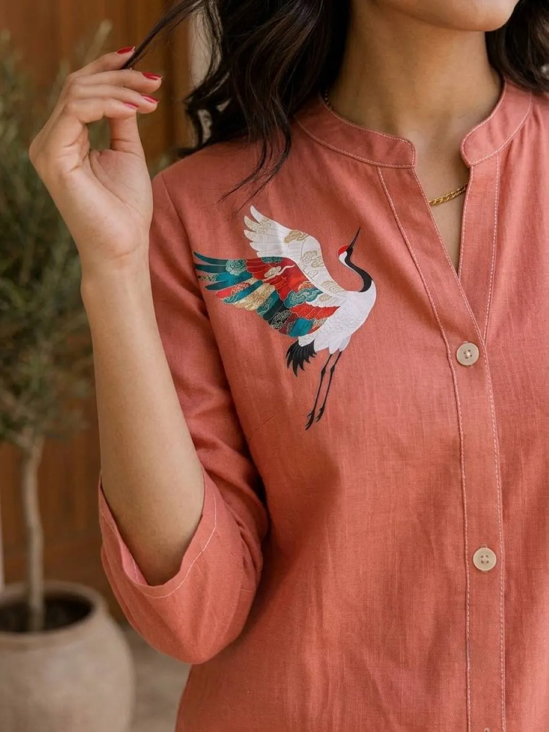 Shiv 1074 Cotton Flower Fancy Short Kurti Wholesale Supplier