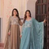 Mohini 9311 Star Georgette With Embroidered work Gown Dupatta Set Wholesale Surat