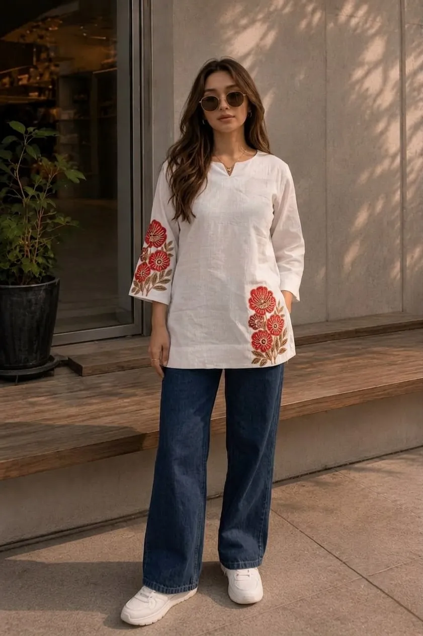 Shiv 1075 Cotton Fancy Short Kurti Wholesale Supplier