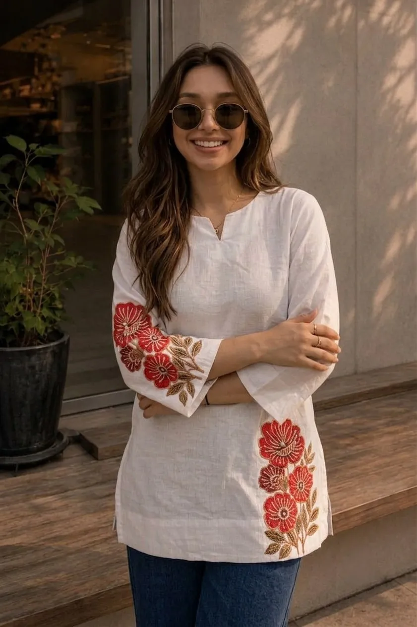 Shiv 1075 Cotton Fancy Short Kurti Wholesale Supplier