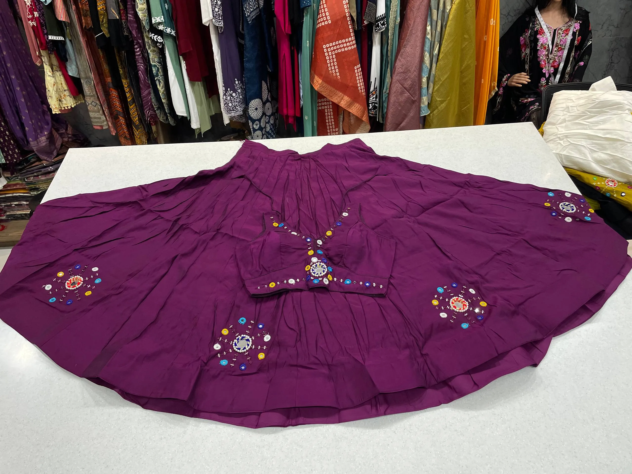 Latest SS2016 Heavy Hand Real mirror work Lehenga Choli Wholesale Surat 2026