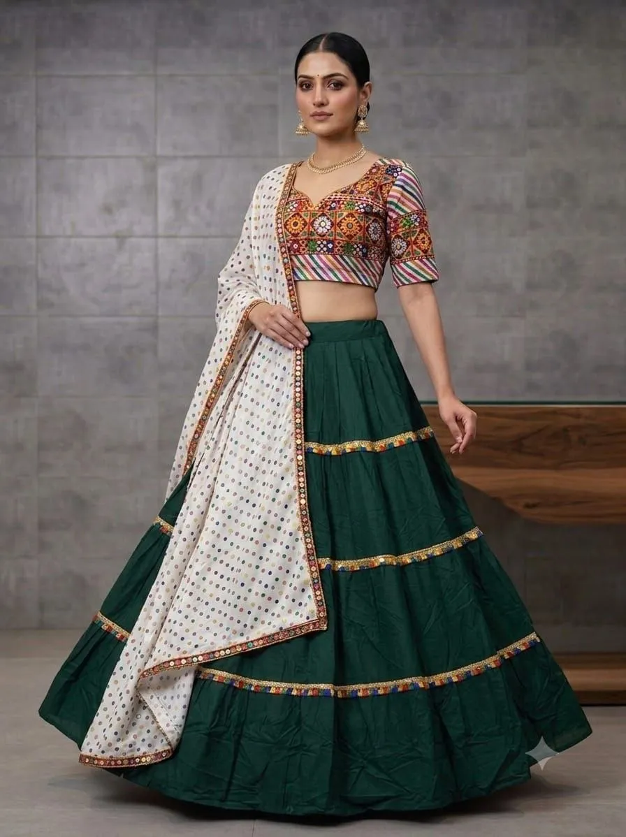 Buy Juhi Gamthi Work With laheriya Navratri Lehenga Choli Wholesale india 2026