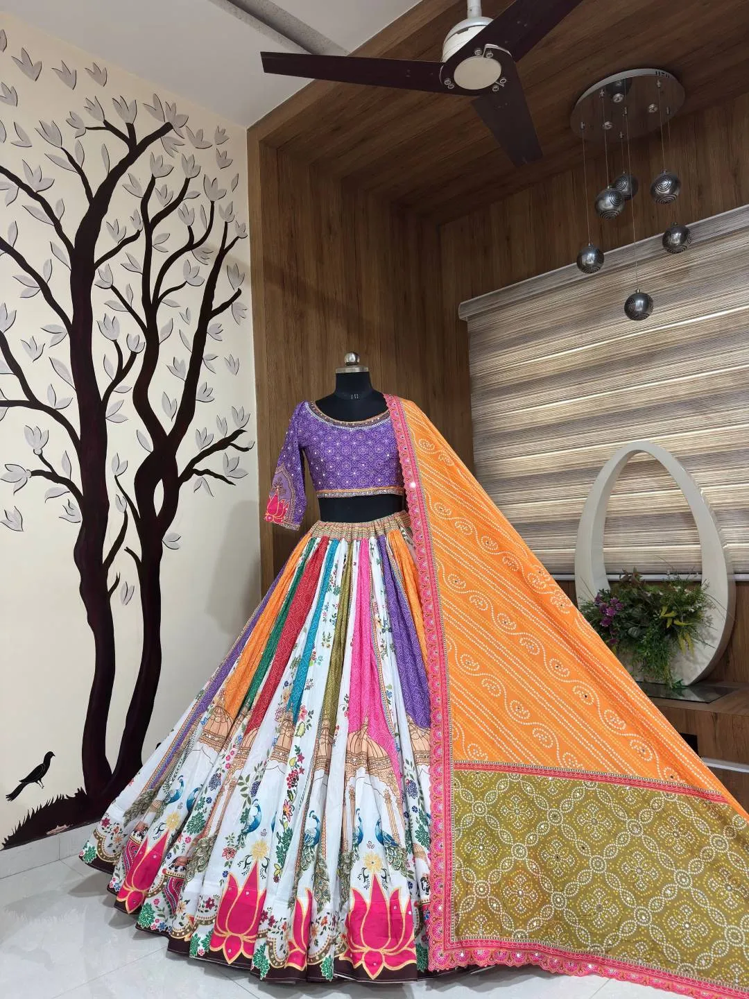 Stylish C585 207 Heavy Muslin Cotton Wirh Mirror Work Navratri Lehenga Chaniya Choli Wholesale 2026