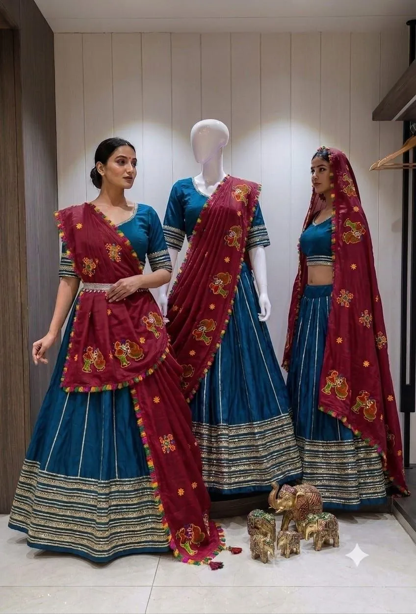 Stylish Juhi Pure Roman Cotton Chaniya Choli with heavy Lace Navratri Lehenga Chaniya Choli Wholesale 2026