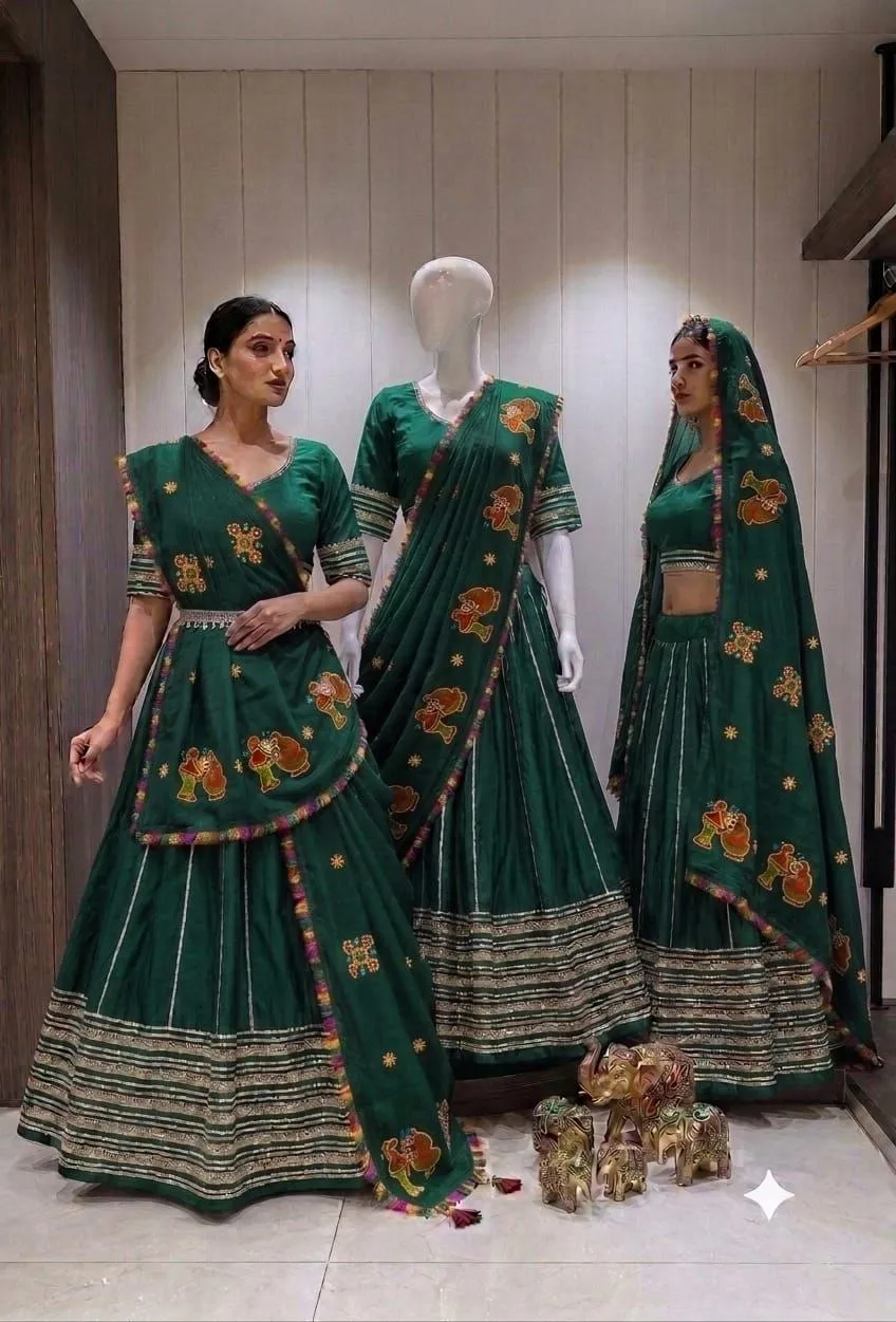 Stylish Juhi Pure Roman Cotton Chaniya Choli with heavy Lace Navratri Lehenga Chaniya Choli Wholesale 2026