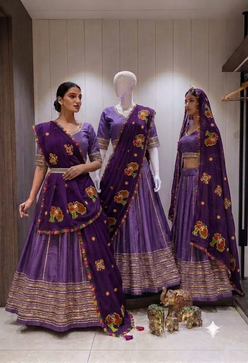Stylish Juhi Pure Roman Cotton Chaniya Choli with heavy Lace Navratri Lehenga Chaniya Choli Wholesale 2026