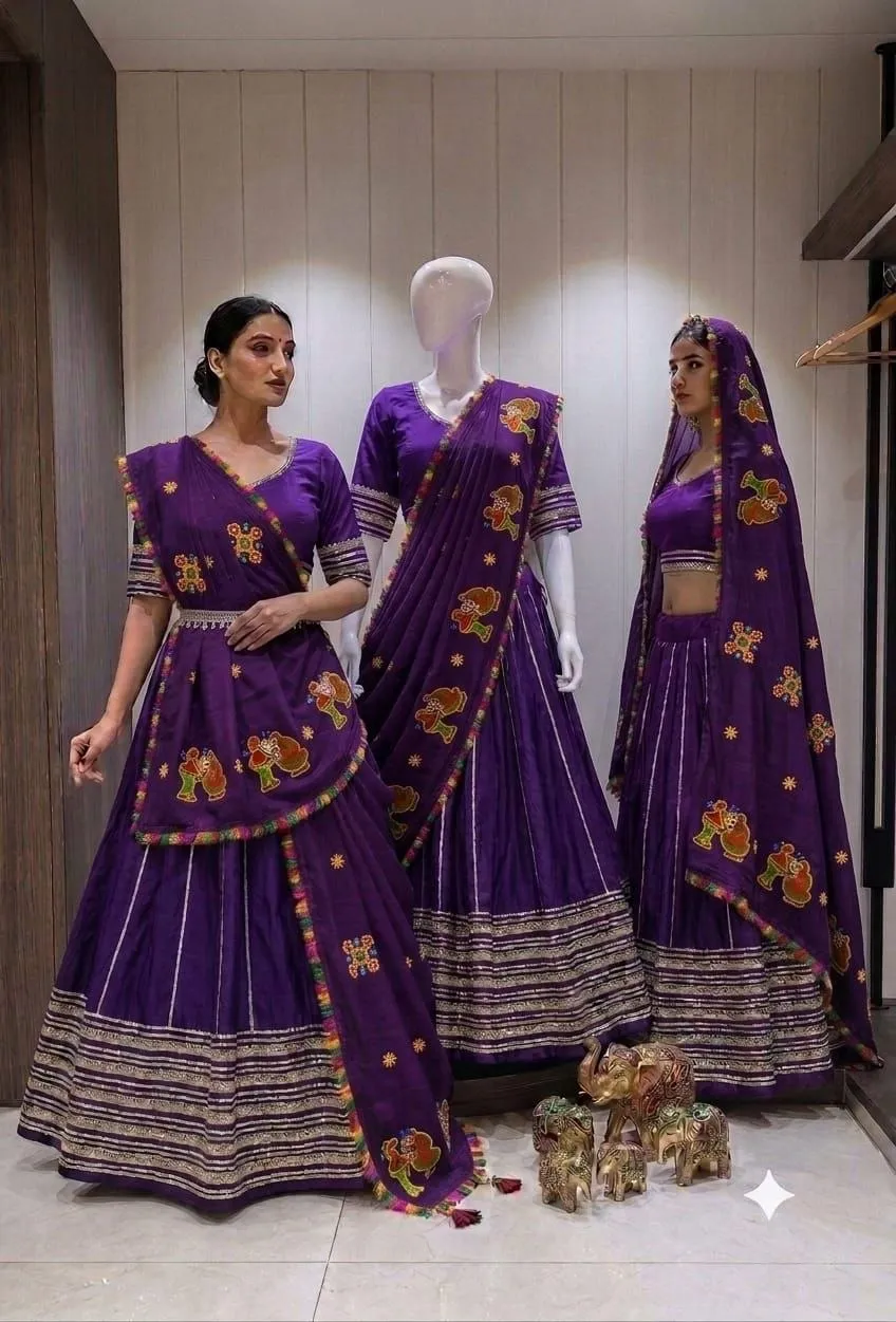 Stylish Juhi Pure Roman Cotton Chaniya Choli with heavy Lace Navratri Lehenga Chaniya Choli Wholesale 2026