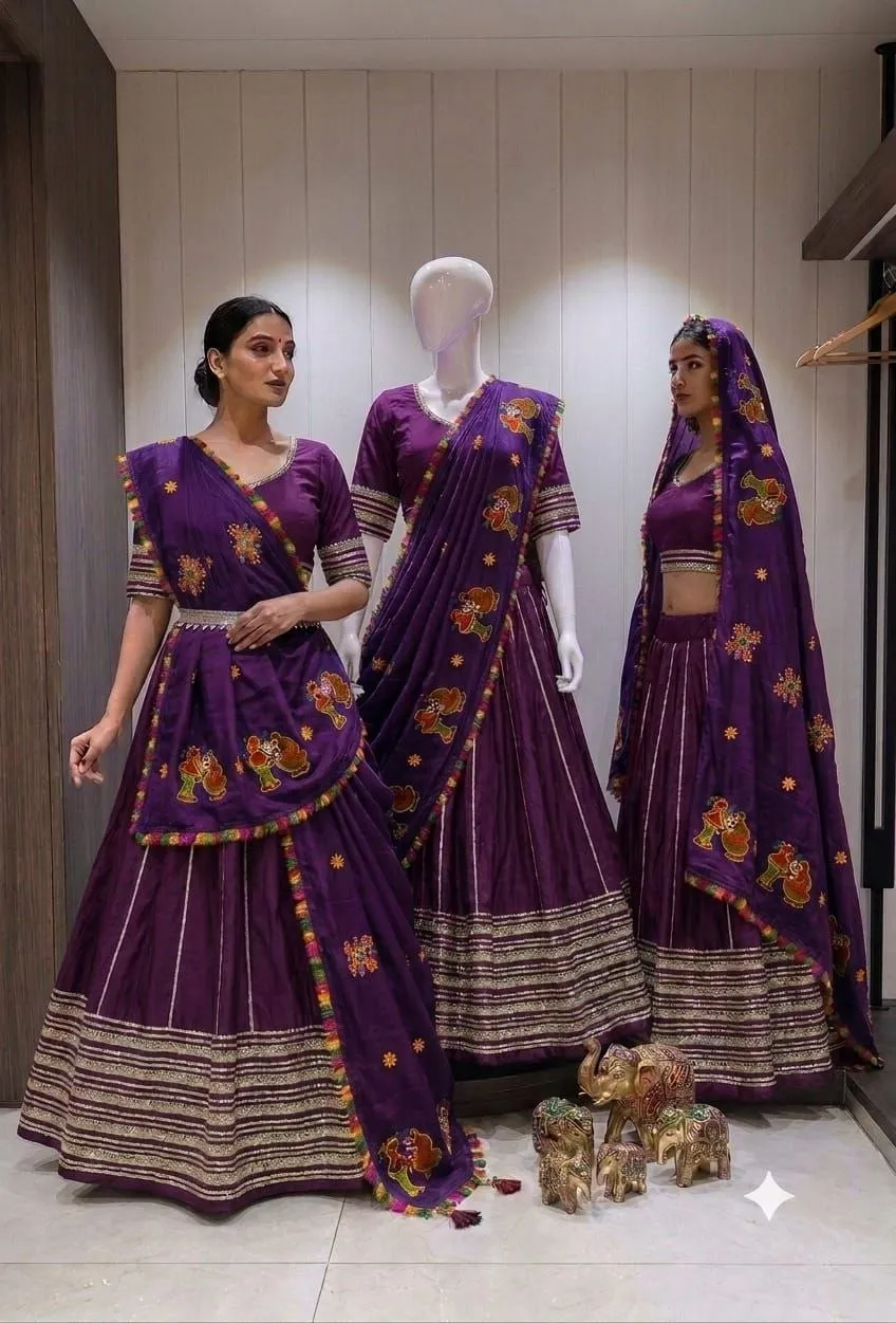 Stylish Juhi Pure Roman Cotton Chaniya Choli with heavy Lace Navratri Lehenga Chaniya Choli Wholesale 2026