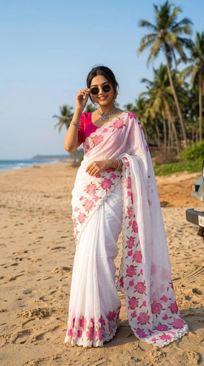 WMS Soft Tabi Cut Dana Work Saree Wholesale Supplier
